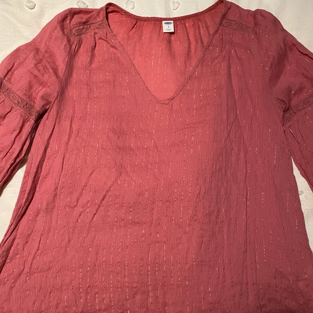 pink bell sleeve top